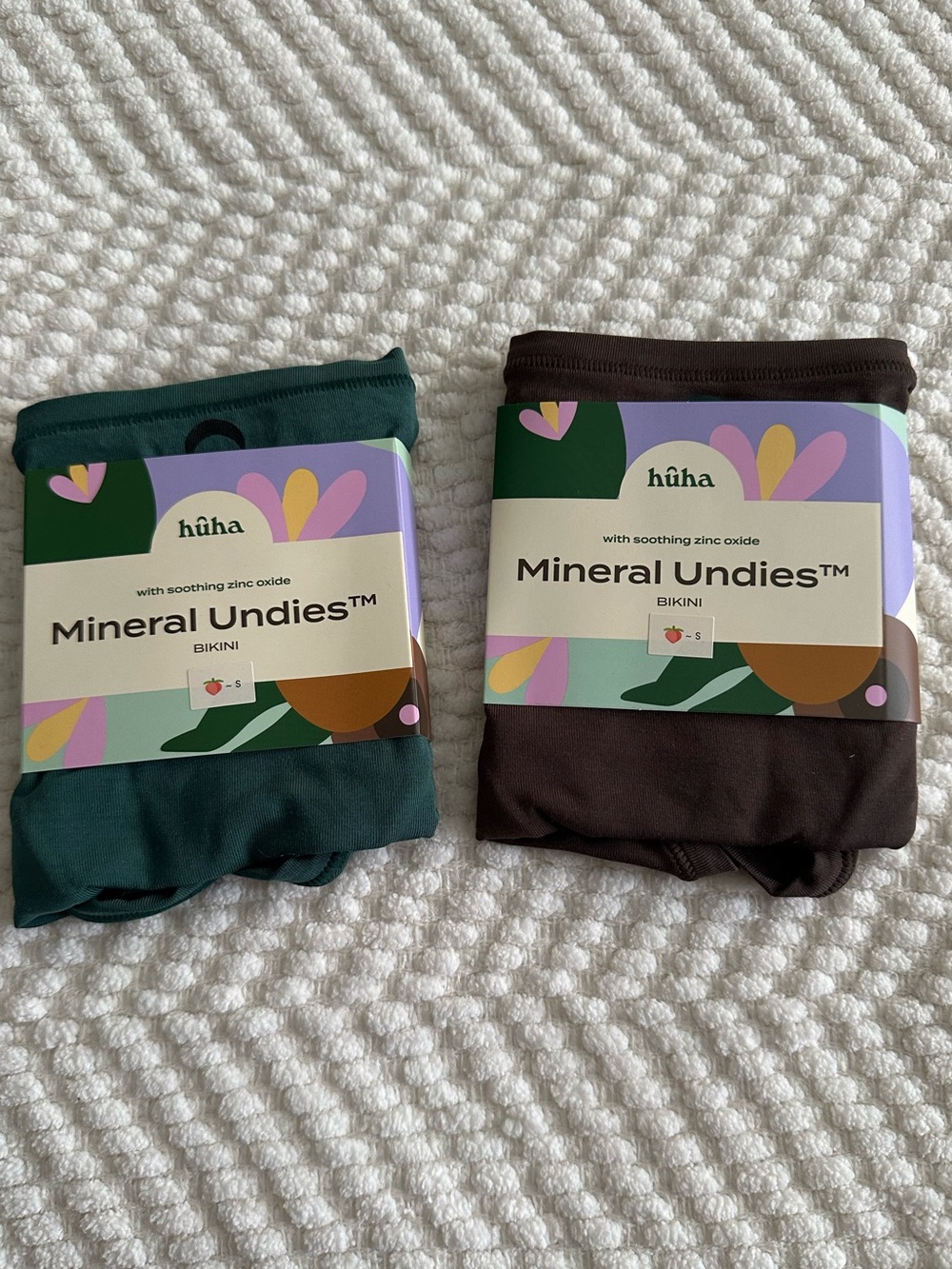 Huha Mineral Undies Bikini 2-Pack in Green & Java - Small